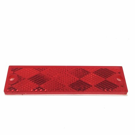 Truck-Lite Rectangle, Red, Reflector, 2 Screw Or Adhesive Mount 98003R